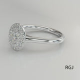 The Skye Duo Platinum Oval Cut Diamond Engagement Ring With Double Diamond Halo
