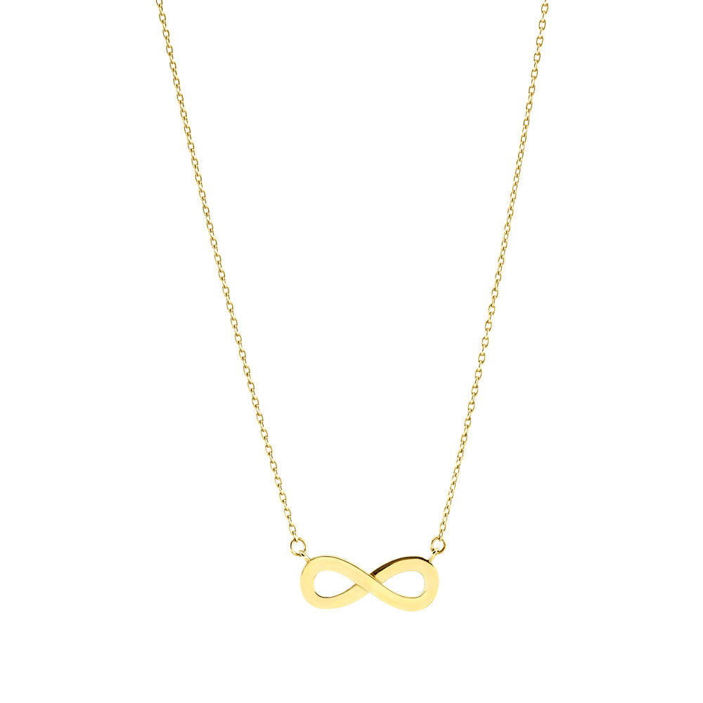 9ct Yellow Gold Infinity Necklace GN223