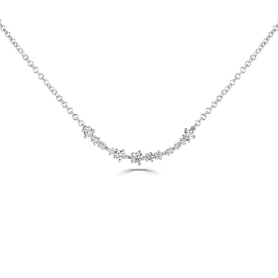 18ct White Gold 0.51ct Diamond Star Necklace