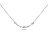 18ct white gold 0.51ct diamond star necklace