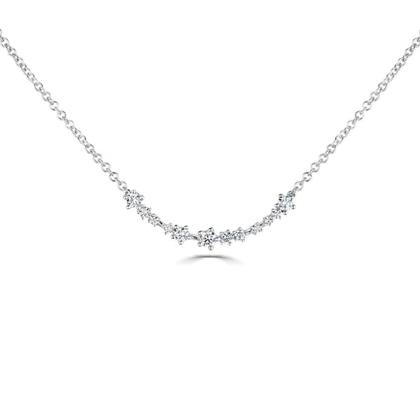 18ct white gold 0.51ct diamond star necklace
