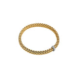 FOPE 18ct Yellow And White Gold Vendome Flex-It 0.10ct Diamond Bracelet 56002BX_BB_G_XBX