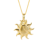 9ct yellow gold sun pendant