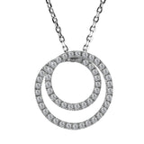 18ct White Gold 0.50ct Diamond Spiral Pendant with Chain Closeup