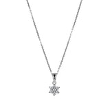 18ct White Gold 0.25ct Diamond Flower Cluster Pendant with Chain Main