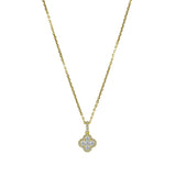18ct Yellow Gold 0.30ct Diamond Fancy Cluster Pendant with Chain Main