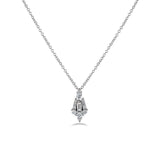 18ct white gold 0.45ct diamond art deco style drop necklace