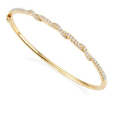 18ct yellow gold 0.76ct diamond twist bangle