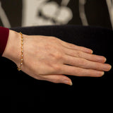 18ct Rose Gold 0.55ct Round Brilliant Cut Diamond Bar Set Bracelet Life Style Image