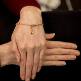 18ct Rose Gold 0.55ct Round Brilliant Cut Diamond Bar Set Bracelet Life Style Image