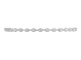 18ct white gold 1.50ct diamond line bracelet birds eye view