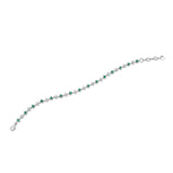 18ct white gold 1.20ct emerald and 1.40ct diamond line bracelet