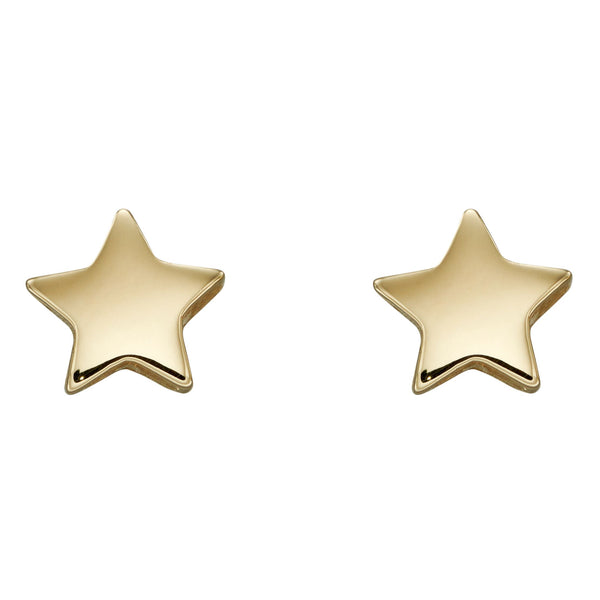 9ct yellow gold star stud earrings