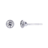 18ct White Gold Bezel Set 0.30ct Diamond Stud Earrings KML1646WR5J