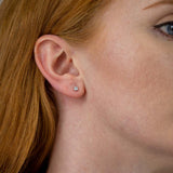 18ct White Gold Bezel Set 0.20ct Diamond Stud Earrings KML1644WR5J