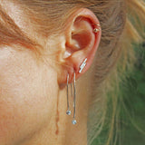 18ct White Gold 0.26ct Diamond Drop Hook Earrings