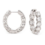 18ct White Gold 1.63ct Diamond Hoop Earrings