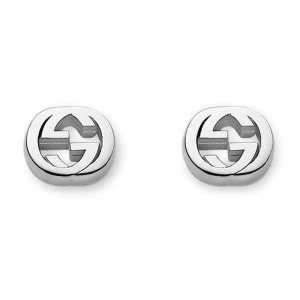 Gucci Interlocking G Silver Stud Earrings YBD35628900100U