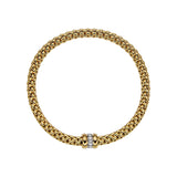 FOPE 18ct Yellow Gold Solo Flex-It 0.10ct Diamond Bracelet 62106BX_BB_G_GBG