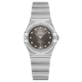 OMEGA Constellation 25mm Grey Dial Diamond Ladies Quartz Watch 13110256056001