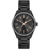 tag heuer carrera 30mm anthracite dial with diamond bezel titanium coated steel Watch front facing upright image