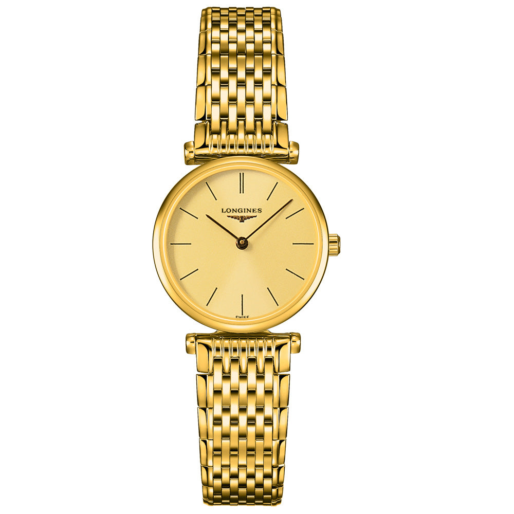 Longines La Grande Classique 24mm Yellow Dial Ladies Quartz Watch L4.209.2.32.8