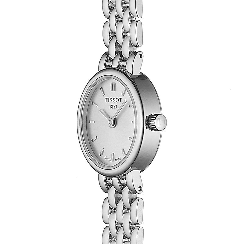 Tissot T Lady Lovely 19.5mm Silver dial quartz watch front side facing upright image
