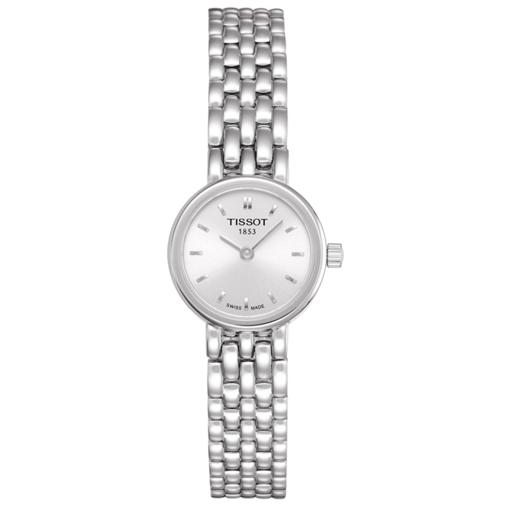 Tissot T Lady Lovely 19.5mm Silver dial quartz watch front facing upright image