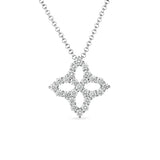 Roberto Coin 18ct White Gold 0.17ct Diamond Princess Necklace ADR888CL1496