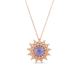 Roberto Coin 18ct Rose Gold 6.82ct Amethyst and 0.26ct Diamond Roman Barocco Necklace ADV777CL1212