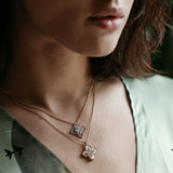 Roberto Coin 18ct Rose Gold Mother Of Pearl Princess Flower Diamond Necklace ADV888CL1837_02 18RW