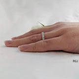 The Affinity Platinum Round Brilliant Cut Diamond Half Eternity Ring