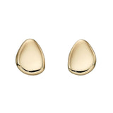 9ct Yellow Gold Organic Pebble Stud Earrings GE2161
