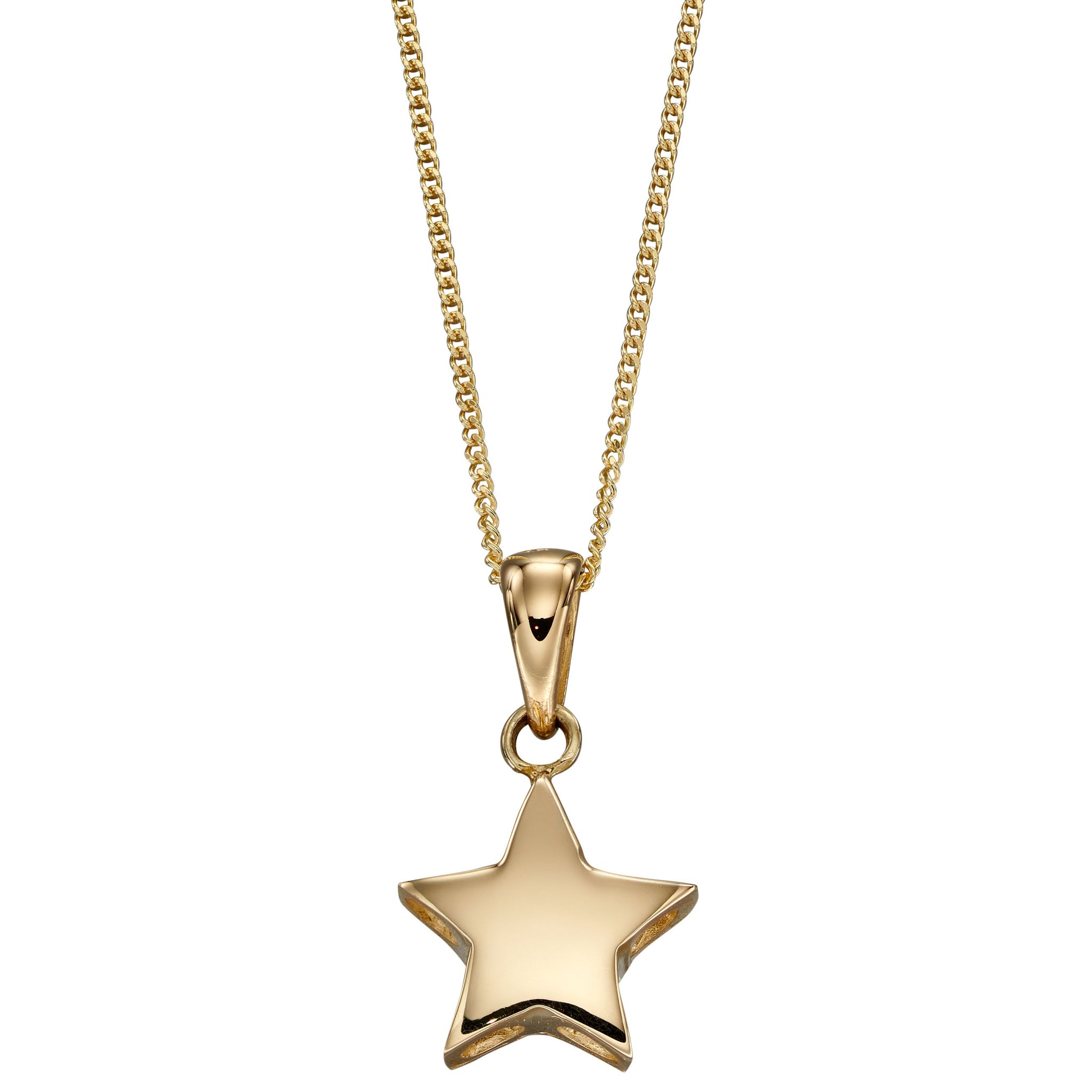 9ct yellow gold star pendant