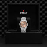 tudor royal 38mm salmon dial watch in presentation box