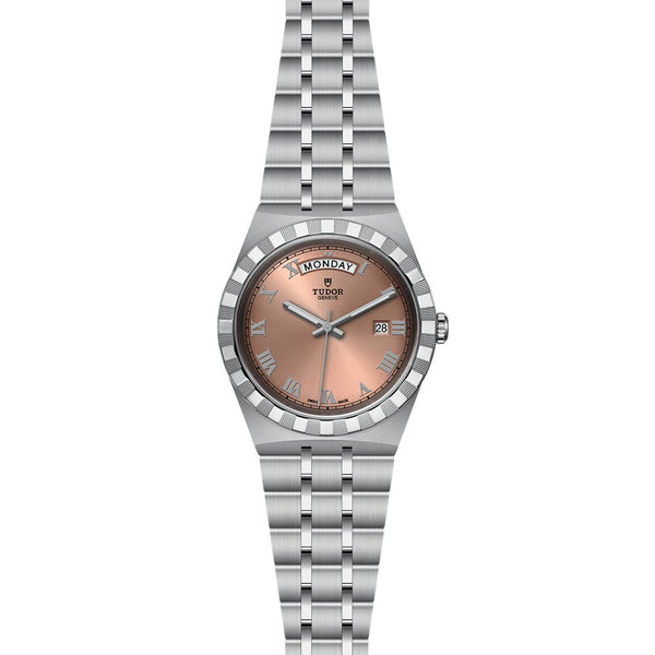 tudor royal 41mm salmon dial watch