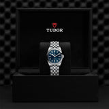 tudor black bay 31 blue dial ladies watch in presentation box
