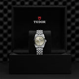 tudor black bay 31 light champagne dial ladies watch in presentation box