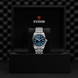 tudor black bay 41 blue dial gents watch in presentation box