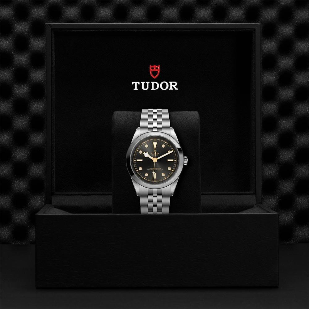 tudor black bay 41 anthracite dial watch in presentation box