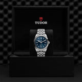 tudor black bay 41 blue dial watch in presentation box