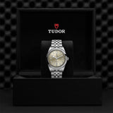 tudor black bay 41 light champagne dial watch in presentation box