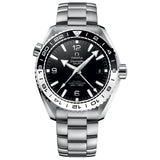 omega seamaster planet ocean 600m gmt 43.5mm black dial automatic gents watch