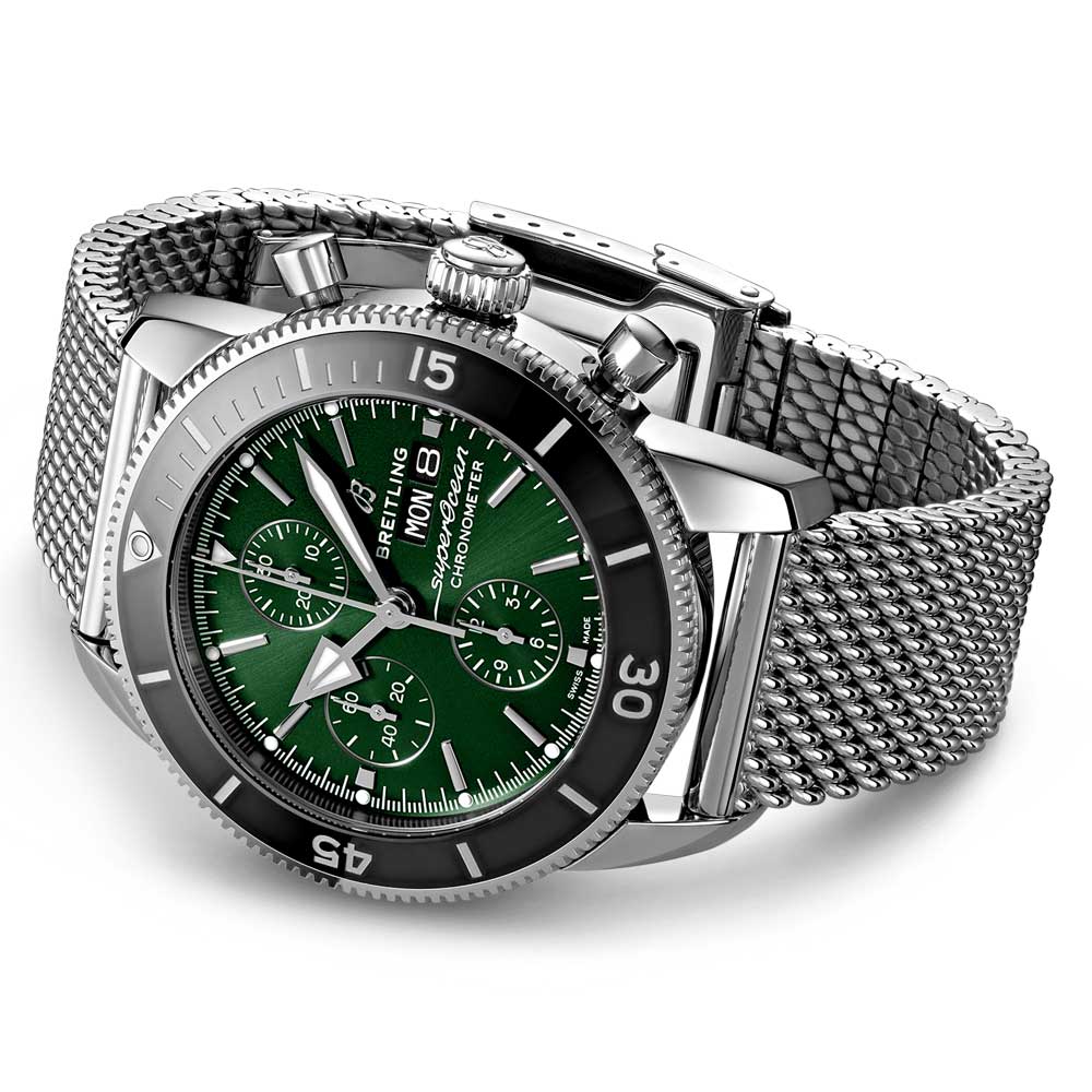 Breitling Superocean Heritage Chronograph 44mm Green Dial Automatic Gents Watch A13313121L1A1