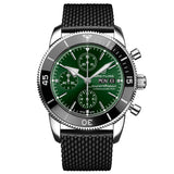 breitling superocean heritage chronograph 44mm green dial automatic gents watch