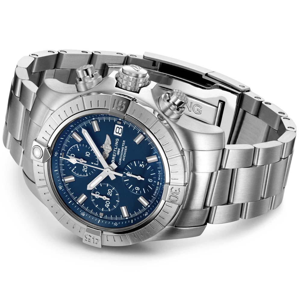 Breitling Avenger Chronograph 43mm Blue Dial Automatic Gents Watch A13385101C1A1