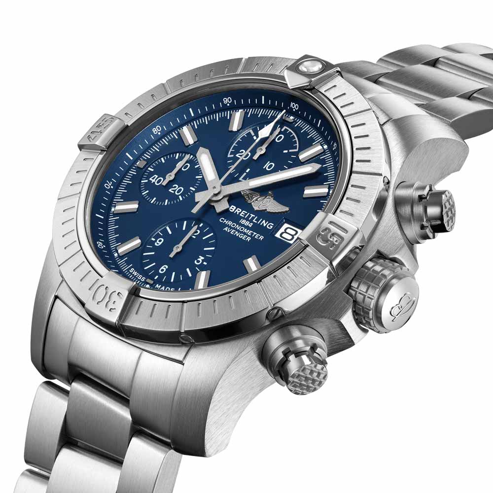 Breitling Avenger Chronograph 43mm Blue Dial Automatic Gents Watch A13385101C1A1