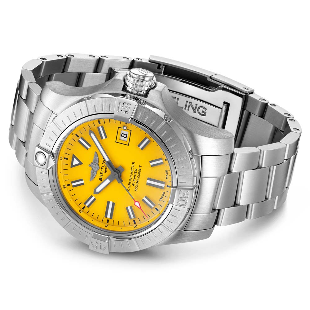 Breitling Avenger Seawolf 45mm Yellow Dial Automatic Gents Watch A17319101I1A1