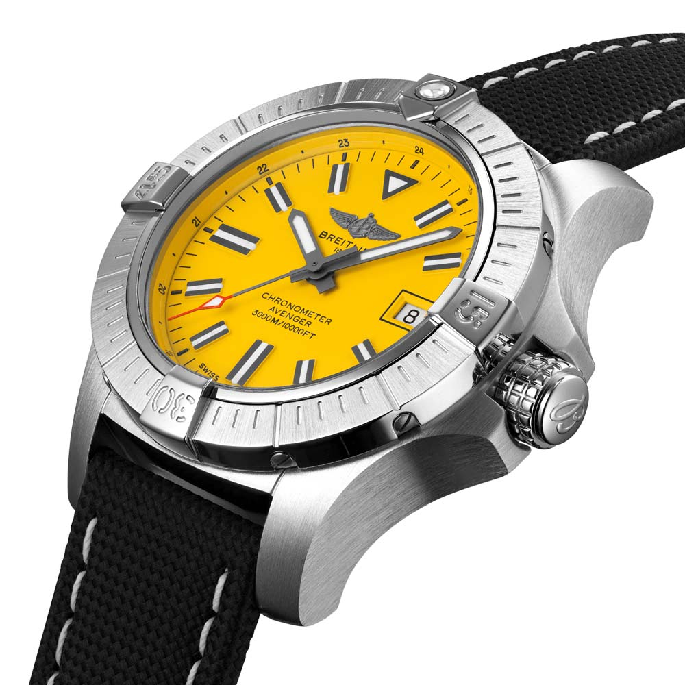 Breitling Avenger Seawolf 45mm Yellow Dial Automatic Gents Watch A17319101I1X2