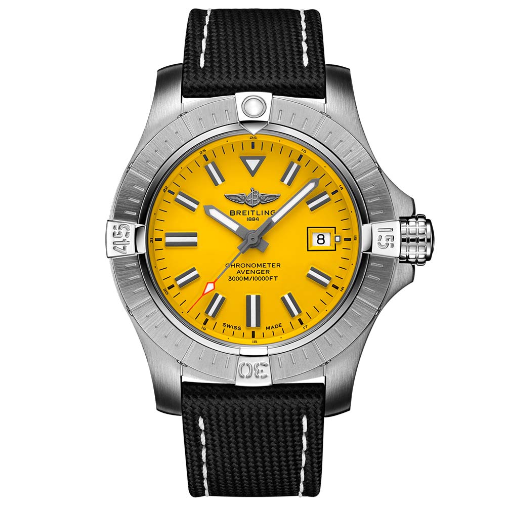 Breitling Avenger Seawolf 45mm Yellow Dial Automatic Gents Watch A17319101I1X2